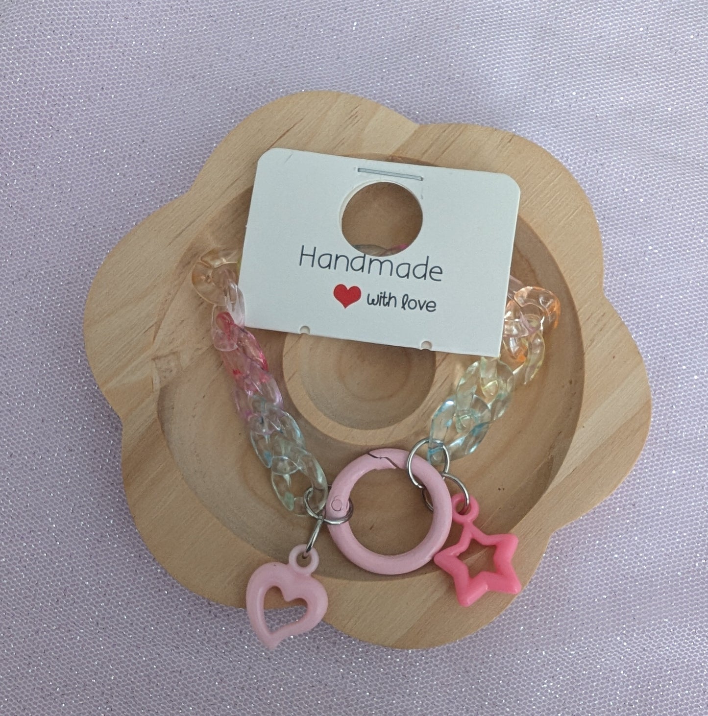 Pastel Me- Bracelet chaine clear