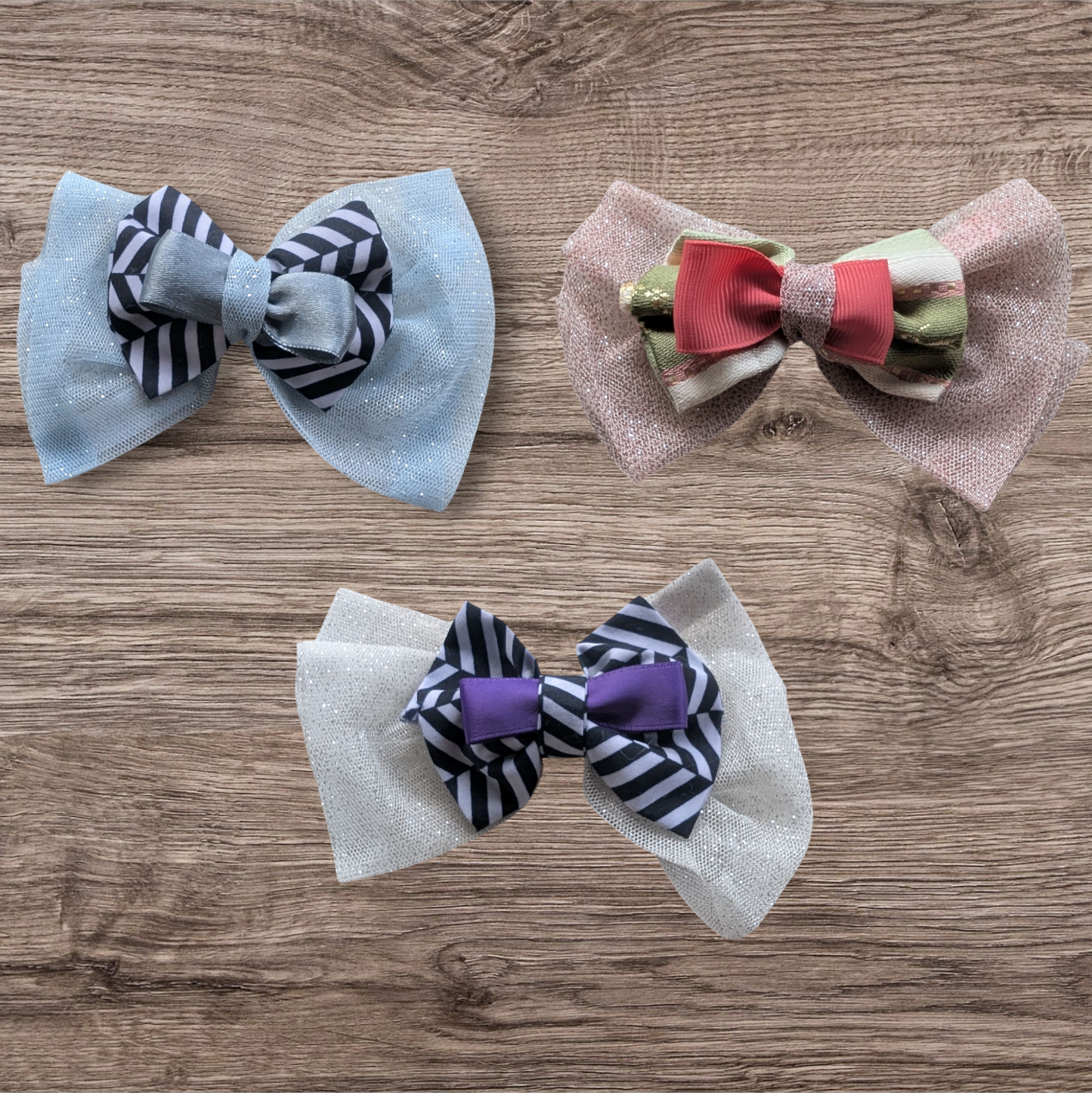 Barrette noeud en tissu