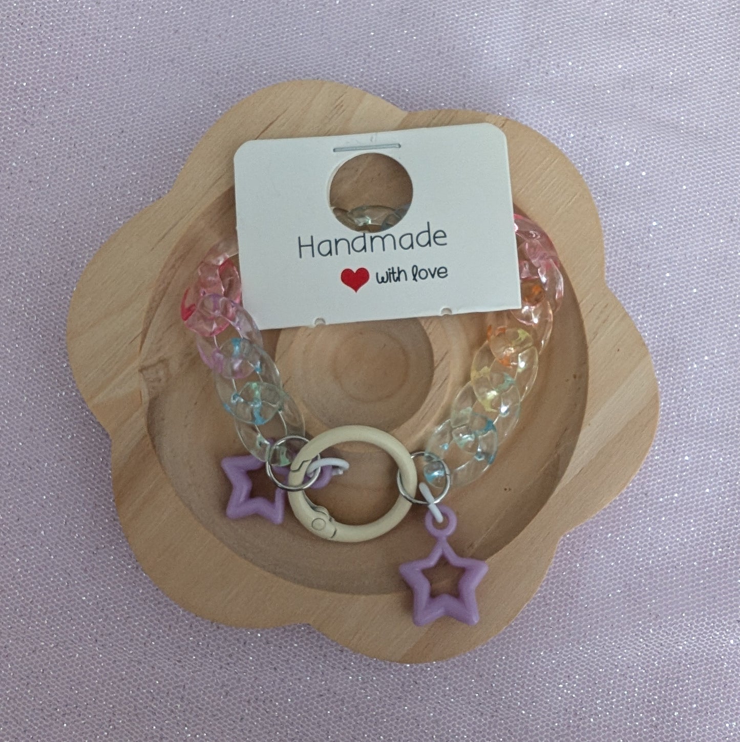 Pastel Me- Bracelet chaine clear